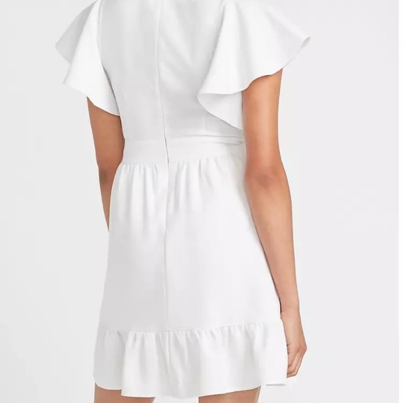 NWT - Express x Lady Gang white ruffled dress - Picture 2 of 5
